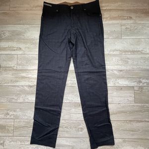 CORNELIANI Sz 52 6R Speckled Blue 17.25 Microns Light‎ Virgin Wool Trousers